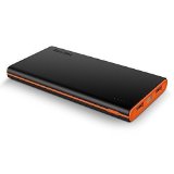 EasyAcc Smart 10000mAh Powerbank Externer Akku Portable Ladegerät für iPhone, iPad, Samsung Galaxy und weitere(Schwarz/Orange)