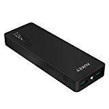 Aukey PB-N28 Externer Akku 12000mAh, 2A Eingang und 3.4A in beiden Ausgängen schwarz
