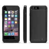 [Apple Zertifiziert] EasyAcc® MFI 3100mAh iPhone 6 Batterie Ladehülle (4.7 zoll), iPhone 6 erweitertes Akkupack Powerbank aufladbares schützende iPhone 6 Akku Hülle iPhone 6 4.7 inch, Original Lightning Ladestecker, zwei unterschiedlich wechselbare farbige Rahmen. Farbe: Schwarz